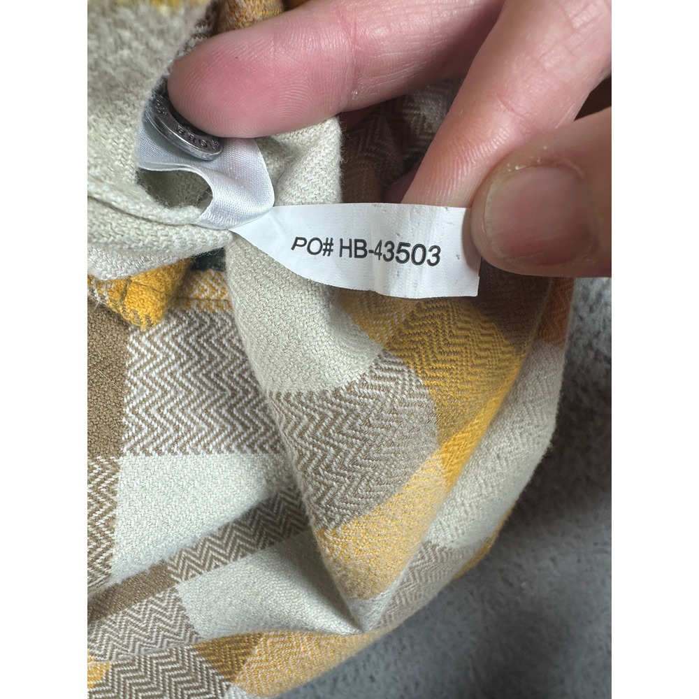 Howler Bros Harkers Flannel Shirt Mens Medium Yellow Brown Plaid Heavyweight - Picture 13 of 14